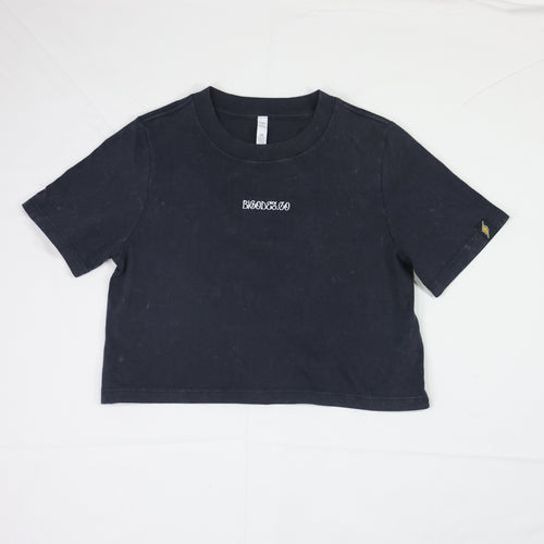 Crop Top Feminino BIGODES - Stone Wash